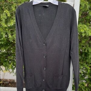 Talbots Black V Neck Cardigan Size S